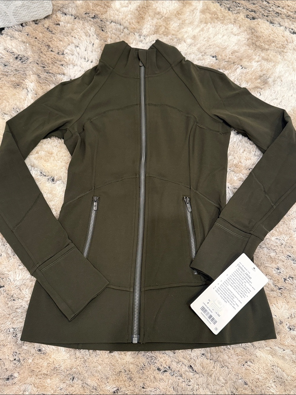 Lululemon Contour Olive Green Women’s Zip-Up Jacket
